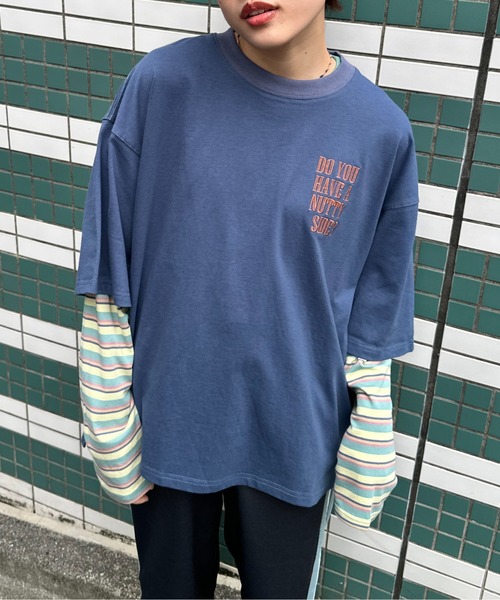 DOUBLE NAME（ダブルネーム）の「POPCORN BOX BACK刺繍TEE/ユニセックス（Tシャツ/カットソー・レディース・レッド/ネイビー/オフホワイト・FREE）」の9枚目の写真