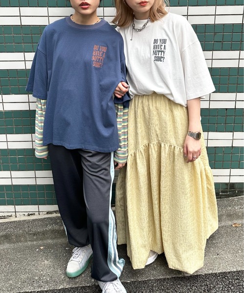 DOUBLE NAME（ダブルネーム）の「POPCORN BOX BACK刺繍TEE/ユニセックス（Tシャツ/カットソー・レディース・レッド/ネイビー/オフホワイト・FREE）」の8枚目の写真