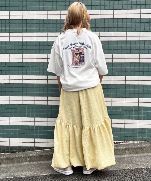 DOUBLE NAME（ダブルネーム）の「POPCORN BOX BACK刺繍TEE/ユニセックス（Tシャツ/カットソー・レディース・レッド/ネイビー/オフホワイト・FREE）」の15枚目の写真