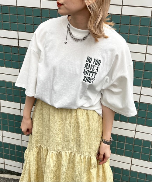 DOUBLE NAME（ダブルネーム）の「POPCORN BOX BACK刺繍TEE/ユニセックス（Tシャツ/カットソー・レディース・レッド/ネイビー/オフホワイト・FREE）」の14枚目の写真