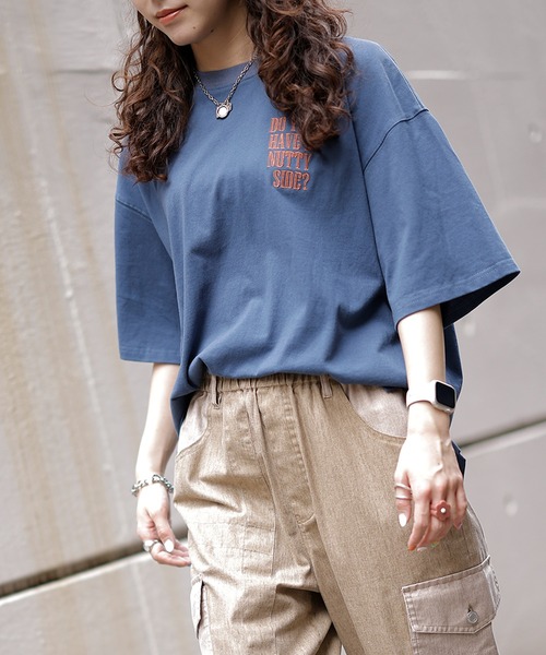 DOUBLE NAME（ダブルネーム）の「POPCORN BOX BACK刺繍TEE/ユニセックス（Tシャツ/カットソー・レディース・レッド/ネイビー/オフホワイト・FREE）」の19枚目の写真