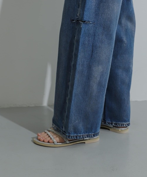 SENSE OF PLACE by URBAN RESEARCH（センスオブプレイスバイアーバンリサーチ）の「ラインストーンサンダル（サンダル・レディース・シルバー/ピンクベージュ/ブラック・LARGE/SMALL/MEDIUM）」の16枚目の写真