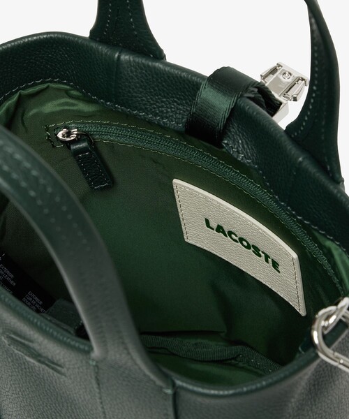 LACOSTE(ラコステ)の「シティコート バケットショルダーバッグ(ショルダーバッグ・レディース・ダークグリーン/ブラック・FREE)」の3枚目の写真