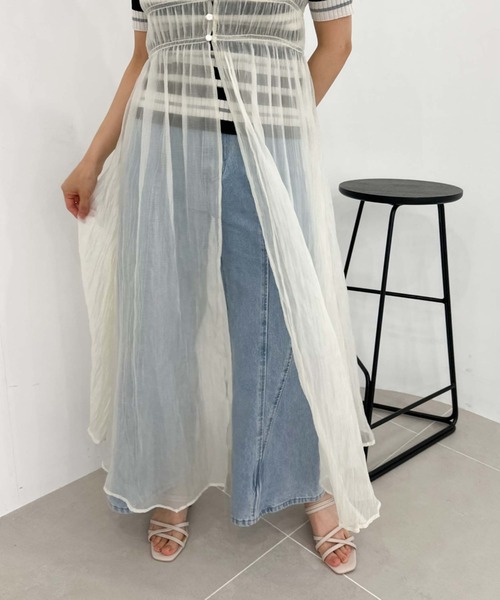 archives（アルシーヴ）の「リンクルシャイニーレイヤードキャミワンピース（ワンピース・レディース・ブラック/アイボリー/シルバーグレー・MEDIUM）」の9枚目の写真