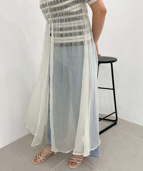 archives（アルシーヴ）の「リンクルシャイニーレイヤードキャミワンピース（ワンピース・レディース・ブラック/アイボリー/シルバーグレー・MEDIUM）」の10枚目の写真