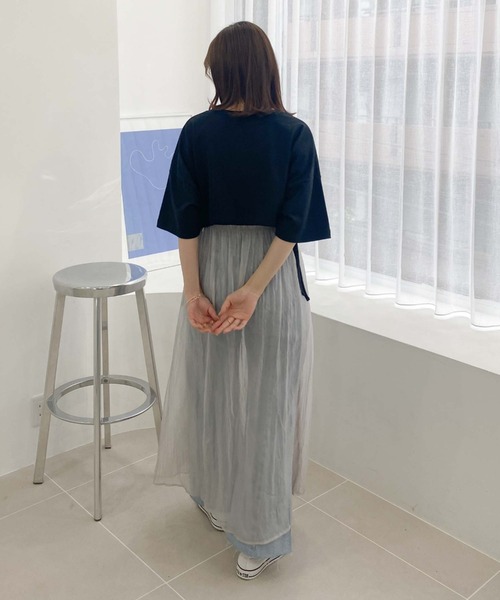 archives（アルシーヴ）の「リンクルシャイニーレイヤードキャミワンピース（ワンピース・レディース・ブラック/アイボリー/シルバーグレー・MEDIUM）」の18枚目の写真