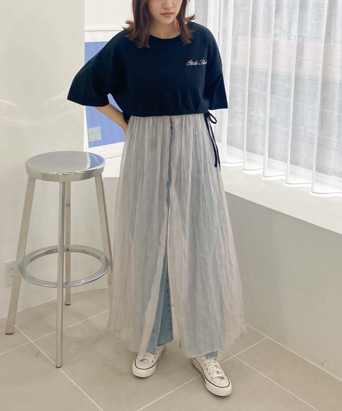 archives（アルシーヴ）の「リンクルシャイニーレイヤードキャミワンピース（ワンピース・レディース・ブラック/アイボリー/シルバーグレー・MEDIUM）」の16枚目の写真