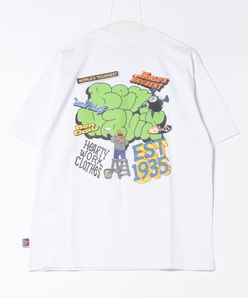 Right-on(ライトオン)の「【BEN DAVIS】オーバーラップ Tシャツ(Tシャツ/カットソー・メンズ・ブラック/ブルー/ホワイト・MEDIUM/LARGE/X-LARGE)」の1枚目の写真
