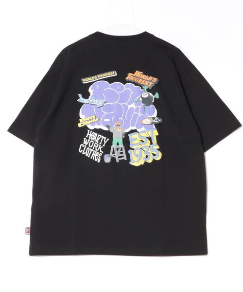 Right-on(ライトオン)の「【BEN DAVIS】オーバーラップ Tシャツ(Tシャツ/カットソー・メンズ・ブラック/ブルー/ホワイト・MEDIUM/LARGE/X-LARGE)」の2枚目の写真