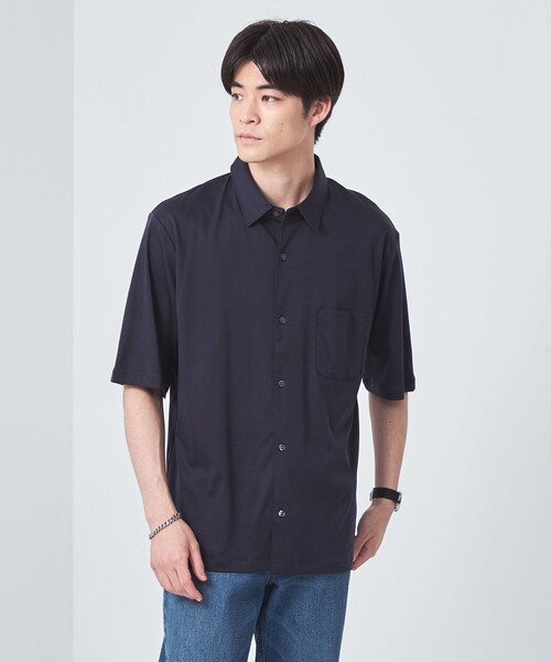 green label relaxing（グリーンレーベルリラクシング）の「【WEB限定】JUSTFIT エアリー ソフト シャツ（シャツ/ブラウス・メンズ・ホワイト/ブラック/ネイビー/ターコイズブルー・S/M/L/XL）」の4枚目の写真