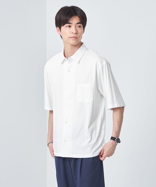 green label relaxing（グリーンレーベルリラクシング）の「【WEB限定】JUSTFIT エアリー ソフト シャツ（シャツ/ブラウス・メンズ・ホワイト/ブラック/ネイビー/ターコイズブルー・S/M/L/XL）」の2枚目の写真