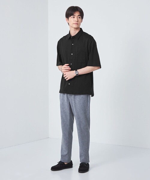 green label relaxing（グリーンレーベルリラクシング）の「【WEB限定】JUSTFIT エアリー ソフト シャツ（シャツ/ブラウス・メンズ・ホワイト/ブラック/ネイビー/ターコイズブルー・S/M/L/XL）」の7枚目の写真