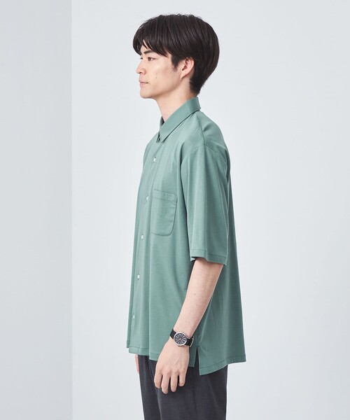 green label relaxing（グリーンレーベルリラクシング）の「【WEB限定】JUSTFIT エアリー ソフト シャツ（シャツ/ブラウス・メンズ・ホワイト/ブラック/ネイビー/ターコイズブルー・S/M/L/XL）」の10枚目の写真