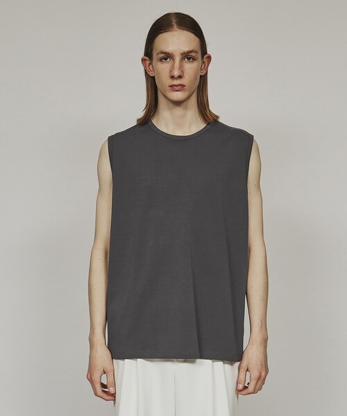 tk.TAKEO KIKUCHI(ティーケータケオキクチ)の「◆【接触冷感】ノースリーブ タンクトップ(Tシャツ/カットソー・メンズ・ブラック/チャコールグレー/ホワイト・01/02/03)」の5枚目の写真