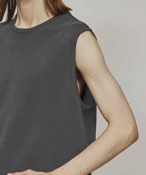 tk.TAKEO KIKUCHI(ティーケータケオキクチ)の「◆【接触冷感】ノースリーブ タンクトップ(Tシャツ/カットソー・メンズ・ブラック/チャコールグレー/ホワイト・01/02/03)」の9枚目の写真