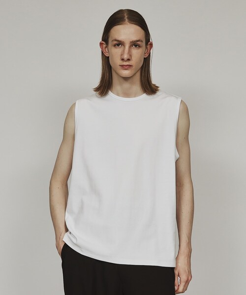 tk.TAKEO KIKUCHI(ティーケータケオキクチ)の「◆【接触冷感】ノースリーブ タンクトップ(Tシャツ/カットソー・メンズ・ブラック/チャコールグレー/ホワイト・01/02/03)」の11枚目の写真