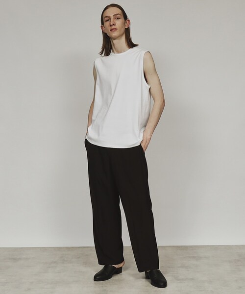 tk.TAKEO KIKUCHI(ティーケータケオキクチ)の「◆【接触冷感】ノースリーブ タンクトップ(Tシャツ/カットソー・メンズ・ブラック/チャコールグレー/ホワイト・01/02/03)」の12枚目の写真