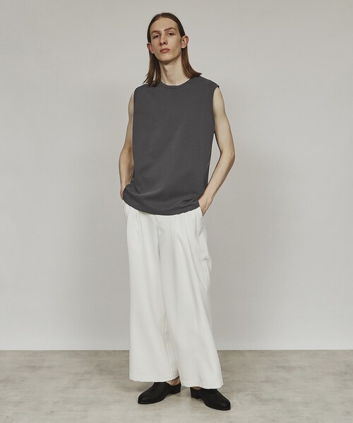 tk.TAKEO KIKUCHI(ティーケータケオキクチ)の「◆【接触冷感】ノースリーブ タンクトップ(Tシャツ/カットソー・メンズ・ブラック/チャコールグレー/ホワイト・01/02/03)」の15枚目の写真