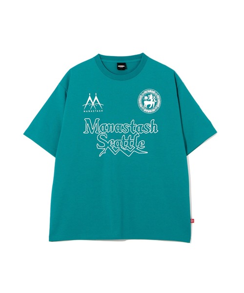 MANASTASH（マナスタッシュ）の「MANASTASH/マナスタッシュ/RE:POLY TEE UNIFORM/リポリTシャツ ユニフォーム（Tシャツ/カットソー・メンズ・エメラルド/ブラック/ホワイト・S/M/L/XL）」の19枚目の写真