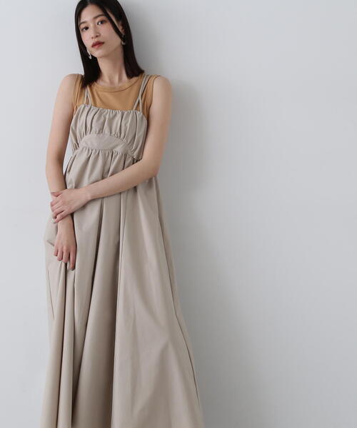 N.（N. Natural Beauty Basic）（エヌエヌナチュラルビューティーベーシック）の「◆ダブルストラップキャミワンピース（ワンピース・レディース・ブラック/ベージュ・MEDIUM）」の13枚目の写真