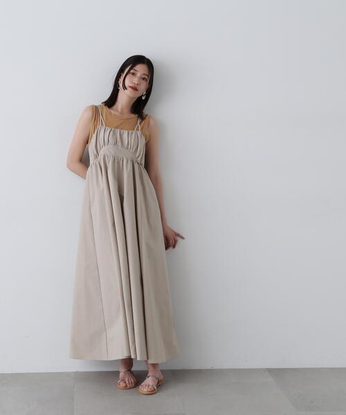 N.（N. Natural Beauty Basic）（エヌエヌナチュラルビューティーベーシック）の「◆ダブルストラップキャミワンピース（ワンピース・レディース・ブラック/ベージュ・MEDIUM）」の17枚目の写真