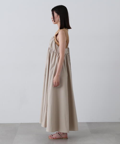 N.（N. Natural Beauty Basic）（エヌエヌナチュラルビューティーベーシック）の「◆ダブルストラップキャミワンピース（ワンピース・レディース・ブラック/ベージュ・MEDIUM）」の20枚目の写真