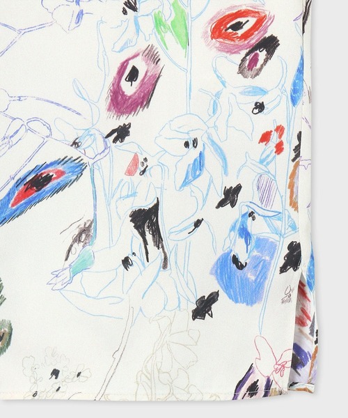 Paul Smith(ポールスミス)の「ウィメンズ "Sketchbook Botanical" 半袖シャツ / 245005 347B(シャツ/ブラウス・レディース・オフホワイト/ブラック・40/38)」の8枚目の写真