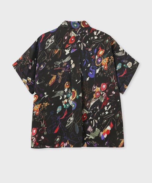 Paul Smith(ポールスミス)の「ウィメンズ "Sketchbook Botanical" 半袖シャツ / 245005 347B(シャツ/ブラウス・レディース・オフホワイト/ブラック・40/38)」の3枚目の写真