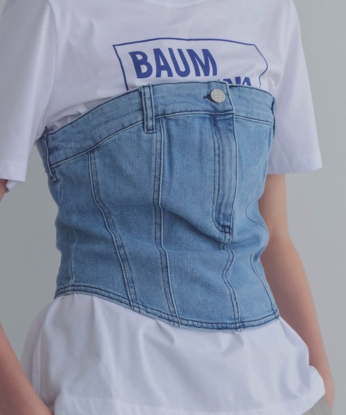 BAUM UND PFERDGARTEN / MANDI(デニムビスチェトップス)