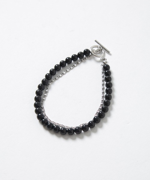 FACTOTUM(ファクトタム)の「【FACTOTUM】Stone Bracelet(ブレスレット・メンズ・ホワイト/ブラック・FREE)」の2枚目の写真