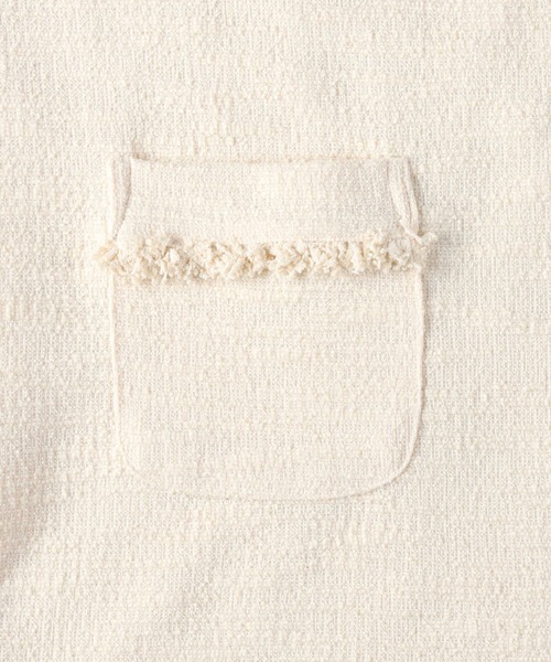 HONEYSUCKLE ROSE（ハニーサックルローズ）の「【HONEYSUCKLE ROSE】ツイードベスト半袖レイヤードTシャツ（ベスト・レディース・オフホワイト/ブラック・M/L）」の9枚目の写真