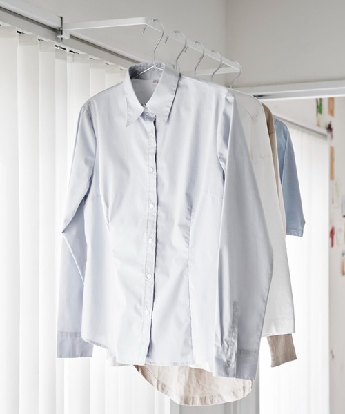 tower（タワー）の「tower（タワー）室内物干しハンガー 奥行ワイド（ランドリーグッズ・レディース・ブラック/ホワイト・ONE SIZE）」の4枚目の写真