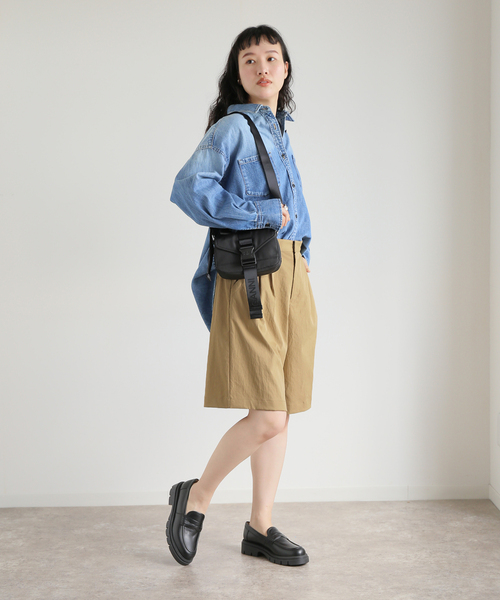 JOURNAL STANDARD(ジャーナルスタンダード)の「【&FUNCTION】タスランチノキュロットハーフパンツ(チノパンツ・レディース・ベージュ/ブラック・36/38)」の7枚目の写真