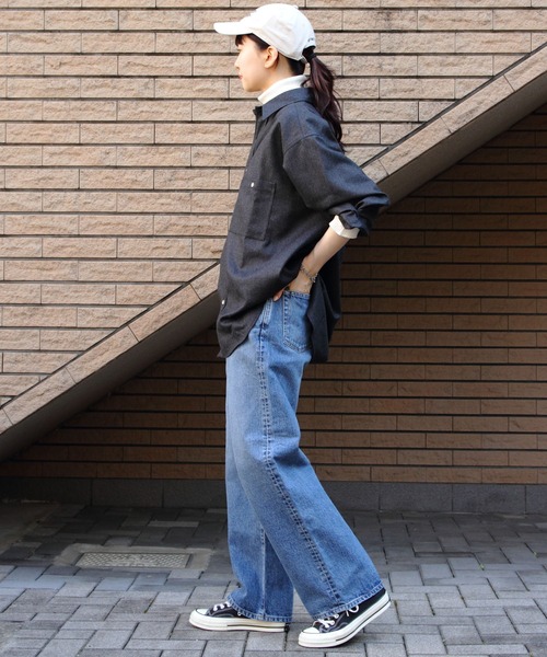 THE SHINZONE（ザ　シンゾーン）の「THE SHINZONE/シンゾーン　ウールダディシャツ　WOOL DADDY SHIRT　24AMSBL06（シャツ/ブラウス・レディース・ネイビー/グレー・FREE）」の9枚目の写真