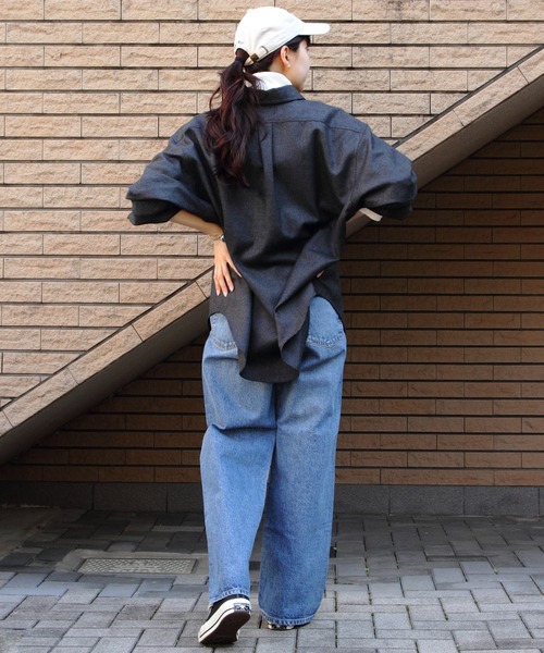 THE SHINZONE（ザ　シンゾーン）の「THE SHINZONE/シンゾーン　ウールダディシャツ　WOOL DADDY SHIRT　24AMSBL06（シャツ/ブラウス・レディース・ネイビー/グレー・FREE）」の11枚目の写真