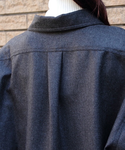 THE SHINZONE（ザ　シンゾーン）の「THE SHINZONE/シンゾーン　ウールダディシャツ　WOOL DADDY SHIRT　24AMSBL06（シャツ/ブラウス・レディース・ネイビー/グレー・FREE）」の20枚目の写真