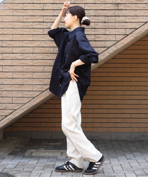 THE SHINZONE（ザ　シンゾーン）の「THE SHINZONE/シンゾーン　ウールダディシャツ　WOOL DADDY SHIRT　24AMSBL06（シャツ/ブラウス・レディース・ネイビー/グレー・FREE）」の14枚目の写真