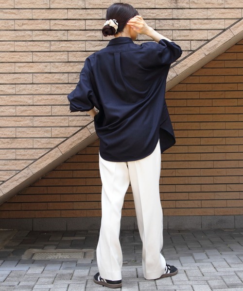 THE SHINZONE（ザ　シンゾーン）の「THE SHINZONE/シンゾーン　ウールダディシャツ　WOOL DADDY SHIRT　24AMSBL06（シャツ/ブラウス・レディース・ネイビー/グレー・FREE）」の17枚目の写真