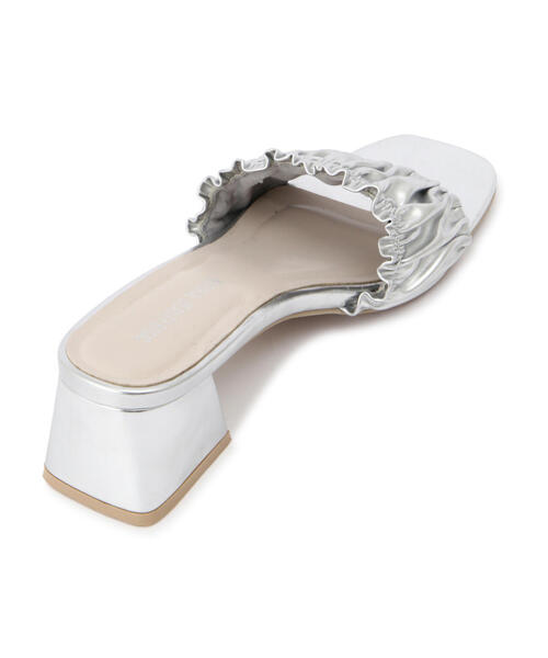 NATURAL BEAUTY BASIC（ナチュラルビューティーベーシック）の「◇シャーリングミュール（サンダル・レディース・シルバー/ブラック・SMALL/MEDIUM）」の7枚目の写真