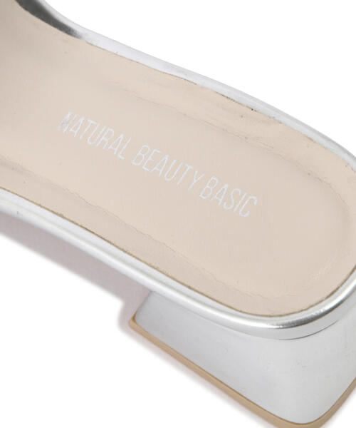 NATURAL BEAUTY BASIC（ナチュラルビューティーベーシック）の「◇シャーリングミュール（サンダル・レディース・シルバー/ブラック・SMALL/MEDIUM）」の4枚目の写真