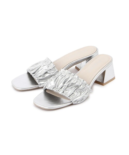 NATURAL BEAUTY BASIC（ナチュラルビューティーベーシック）の「◇シャーリングミュール（サンダル・レディース・シルバー/ブラック・SMALL/MEDIUM）」の12枚目の写真