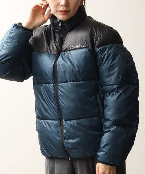 CONVERSE（コンバース）の「【CONVERSE/コンバース】リサイクルファイバーダウン 切り替え ジャケット（ダウンジャケット/コート・メンズ・ブラック/アイボリー/ブルー/カーキ・L/M/LL）」の19枚目の写真