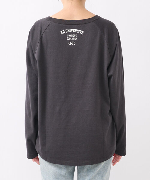 RIVE DROITE（リヴドロワ）の「【こだわりのオリジナルT】ナンバリングロンTee（Tシャツ/カットソー・レディース・チャコールグレー/ライトグレー/ピンク・FREE）」の22枚目の写真