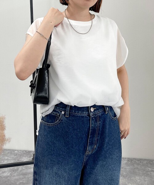 fredy emue(フレディエミュ)の「シアーレイヤードノースリーブブラウス(シャツ/ブラウス・レディース・オフホワイト/ブラック/ライトグレー・38)」の14枚目の写真