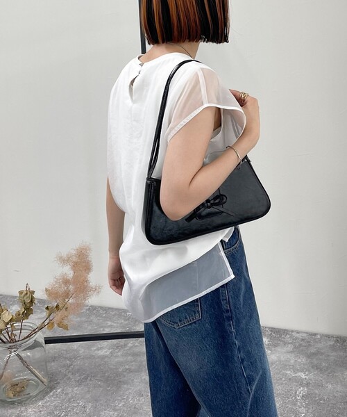 fredy emue(フレディエミュ)の「シアーレイヤードノースリーブブラウス(シャツ/ブラウス・レディース・オフホワイト/ブラック/ライトグレー・38)」の15枚目の写真