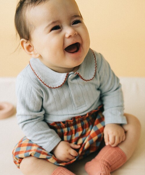 こども ビームス（コドモビームス）の「ベビー 総柄 細コール ブルマ 2024（70～90cm）（その他パンツ・キッズ・ホワイト系その他5/レッド・70/80/90t）」の4枚目の写真