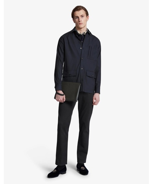 dunhill(ダンヒル)の「カドガン ジップポーチ / CADOGAN ZIPPED POUCH(ハンドバッグ・メンズ・アッシュグレー・ONE SIZE)」の3枚目の写真