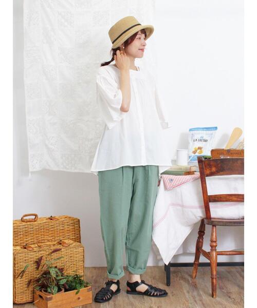 Samansa Mos2(サマンサ モスモス)の「バックリボンフレアスリーブブラウス(シャツ/ブラウス・レディース・チャコールグレー/オフホワイト/ブラック/イエロー・F)」の17枚目の写真