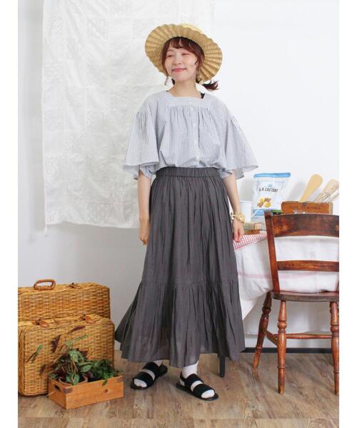 Samansa Mos2(サマンサ モスモス)の「バックリボンフレアスリーブブラウス(シャツ/ブラウス・レディース・チャコールグレー/オフホワイト/ブラック/イエロー・F)」の21枚目の写真