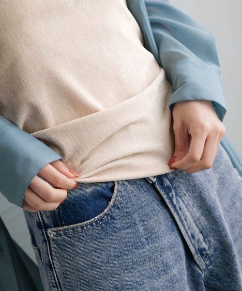 LOWRYS FARM（ローリーズファーム）の「スタイルＵＰベロアカップ　133777（キャミソール・レディース・アイボリー/ブルー/ブラウン/グリーン・FREE）」の10枚目の写真